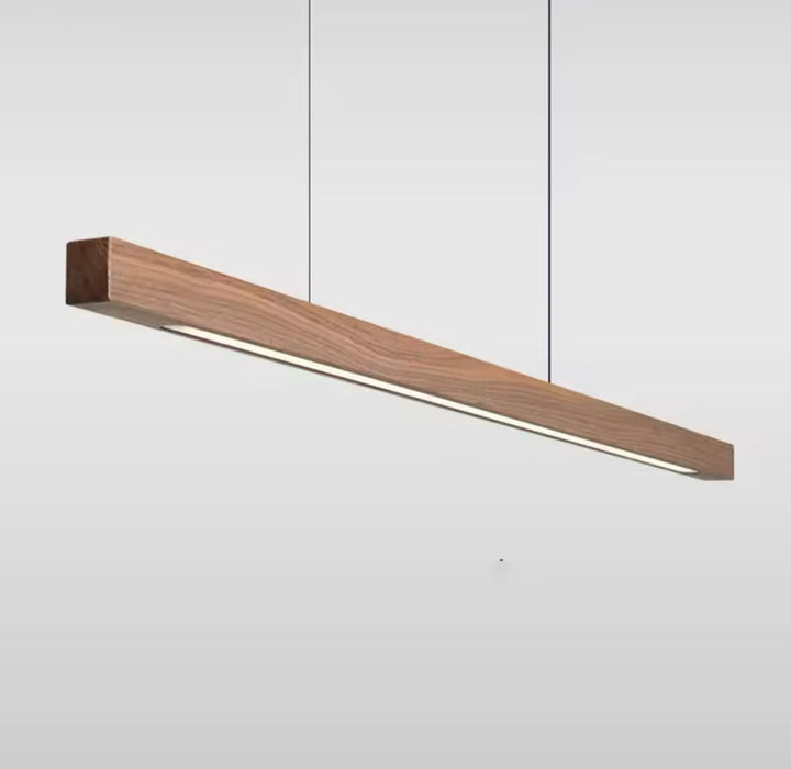 Modern Wooden Linear Pendant Light