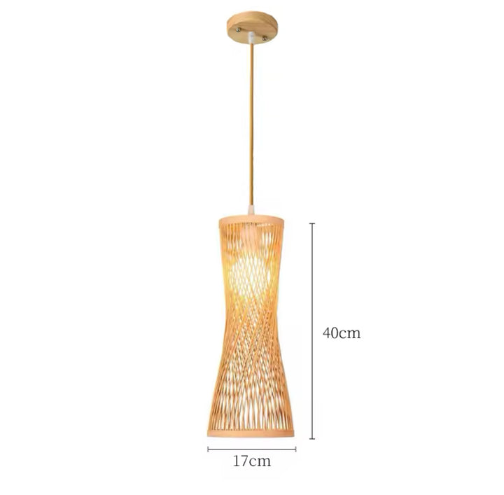 Modern Woven Bamboo Pendant Light