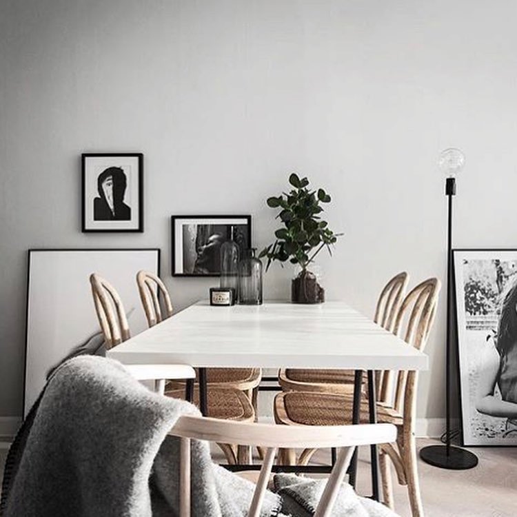 Scandinavian Minimalist Floor Lamp with Black Stand