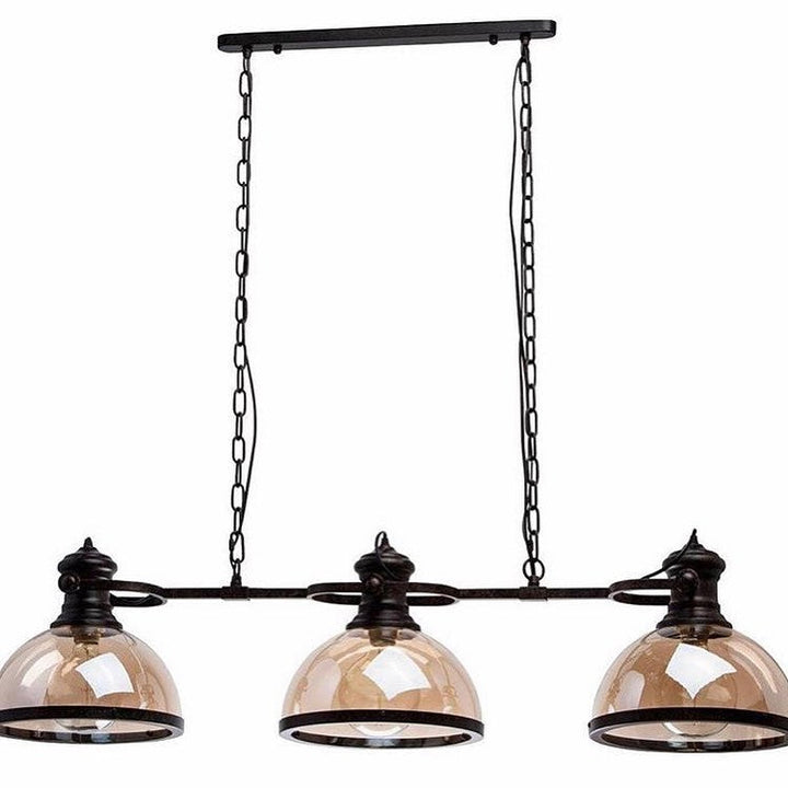 Linear Pendant Light with Glass Shades