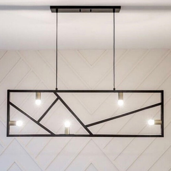 Modern Linear Geometric Pendant Light