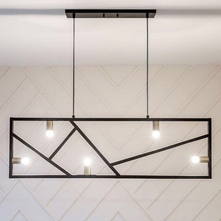 Modern Linear Geometric Pendant Light