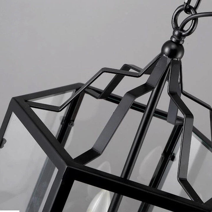 Rustic Lantern-Style Pendant Chandelier