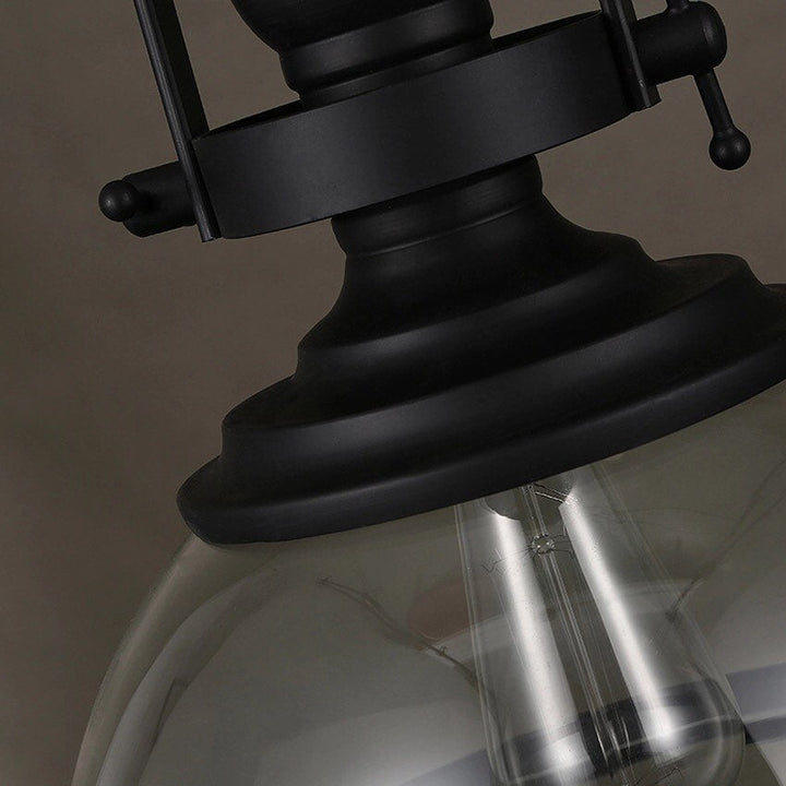 Industrial Pendant Lighting with Black Frame