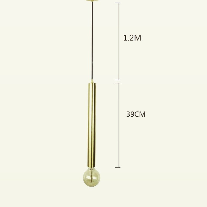Modern Gold Pendant Lights with Sleek Cylindrical Design