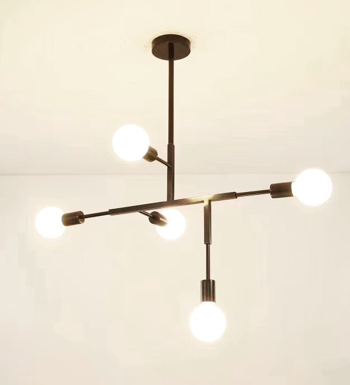 Modern Chandelier with Black Finish