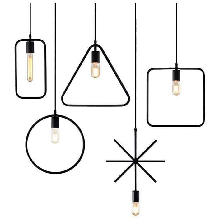 Geometric Pendant Lights with Various Shapes