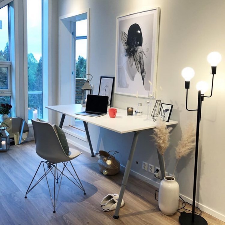 Modern Floor Lamp with Globe Shades