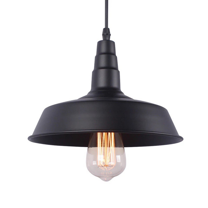 Industrial Hanging Pendant Light with Metal Shade