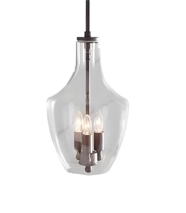 Modern Pendant Lighting with Clear Glass Shades