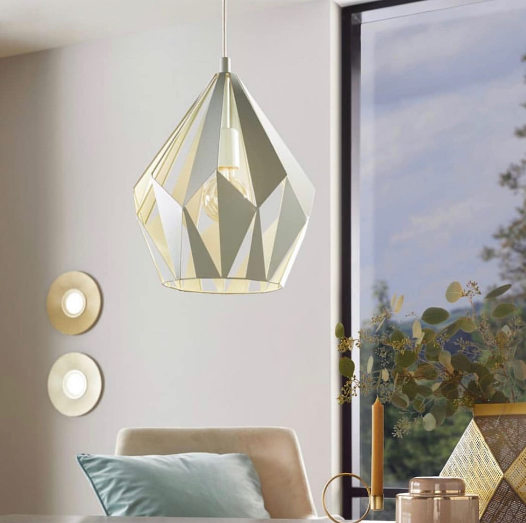 Modern Geometric Pendant Light with Metallic Finish