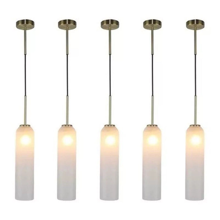Modern Vertical Wall Light with Frosted Glass Shade