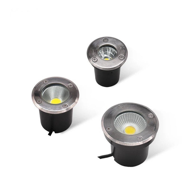 Outdoor Ground Recessed Lights with Stainless Steel Trim