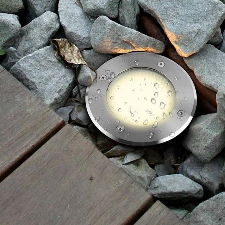 Outdoor Ground Recessed Lights with Stainless Steel Trim