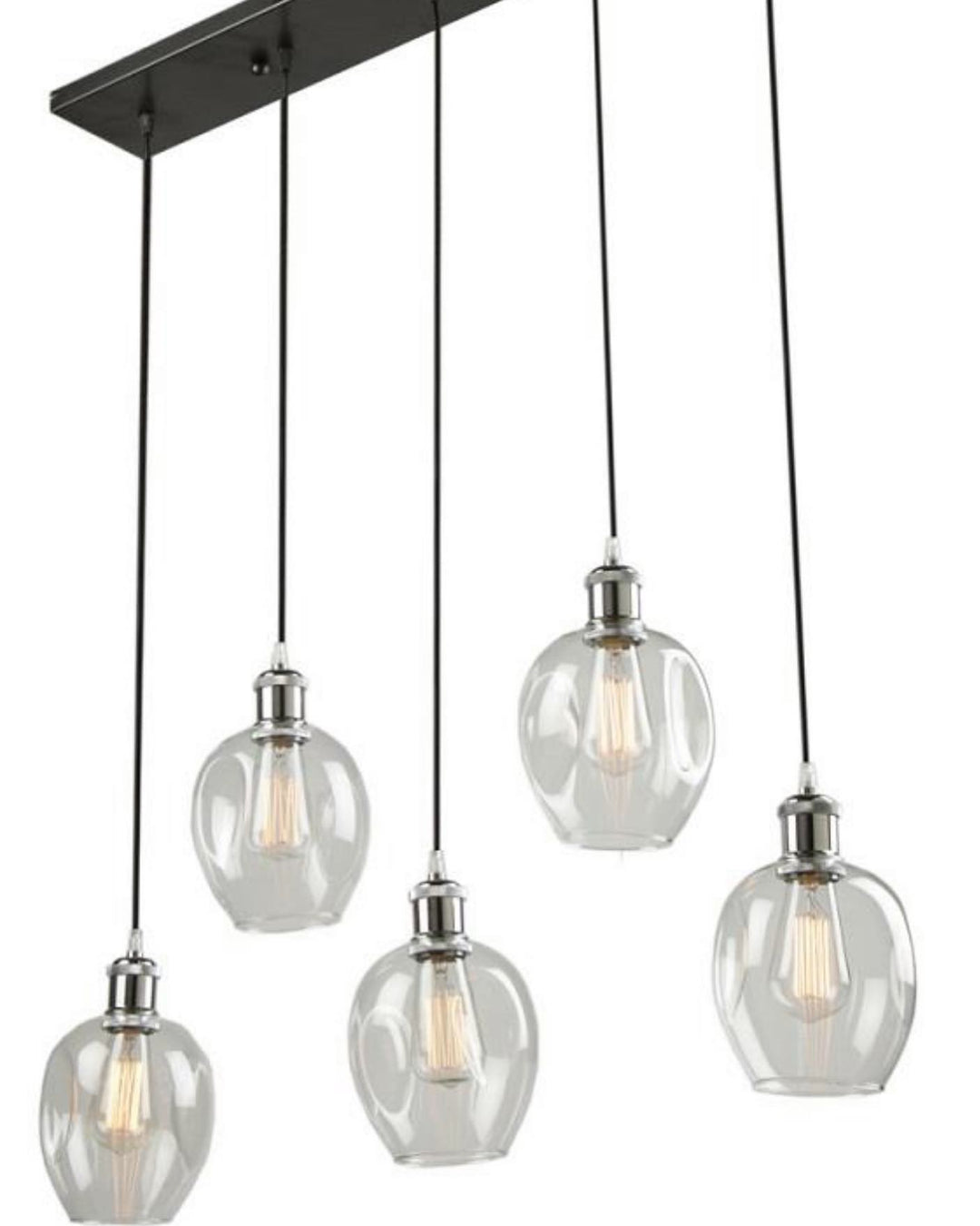 Modern Pendant Light with Clear Glass Shades