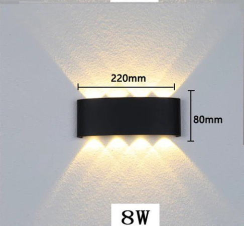 Modern LED Decorative Outdoor Wall Light - Up and Down Glow