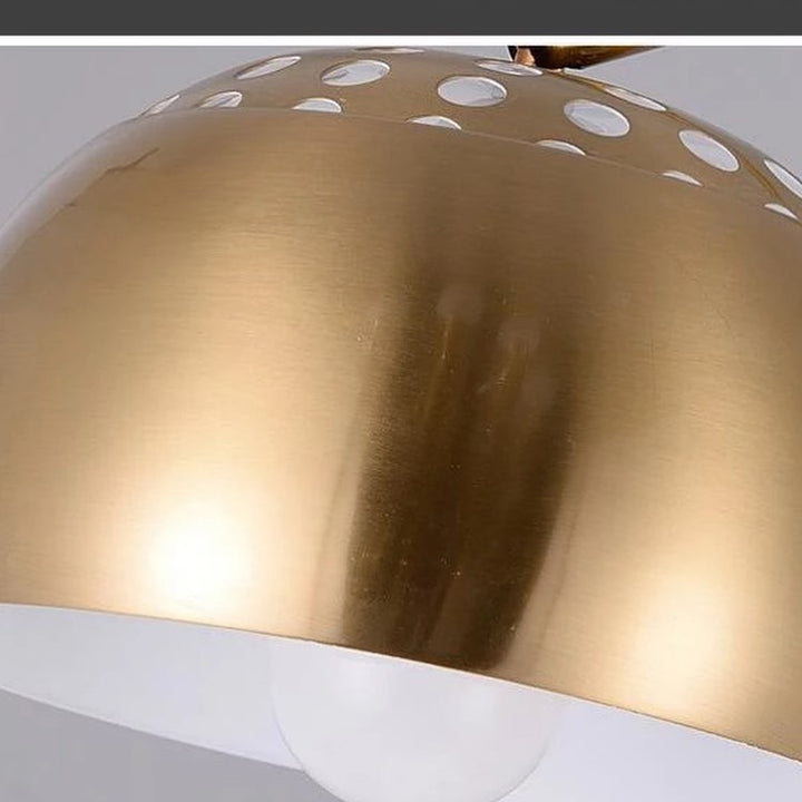 Modern Arc Floor Lamp with Brass Finish and Marble Base