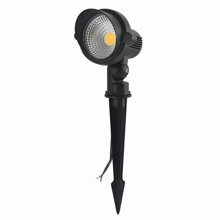 Black Outdoor 7 watt LED Spotlight with Ground Spike
