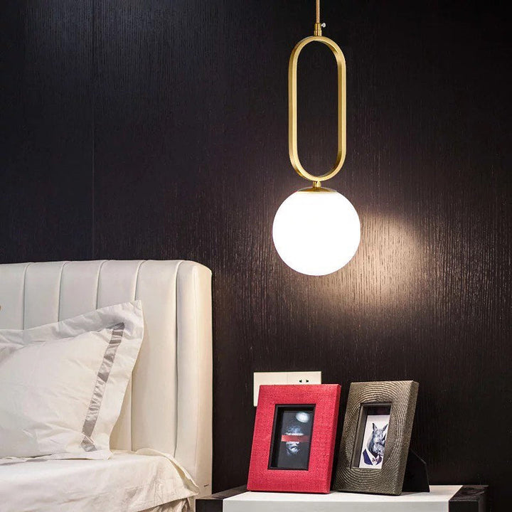 Modern Pendant Light Duo with Oval Frame