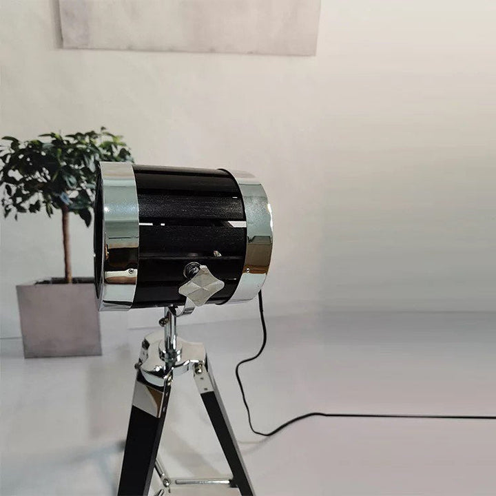 Industrial Tripod Spotlight Floor Lamp - Vintage Studio Design
