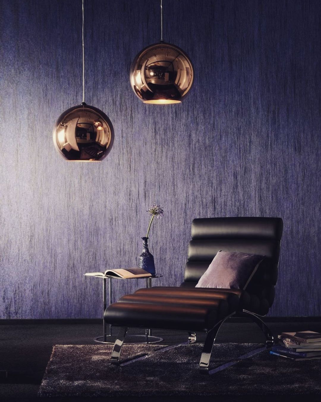 Reflective Metallic Globe Pendant Light