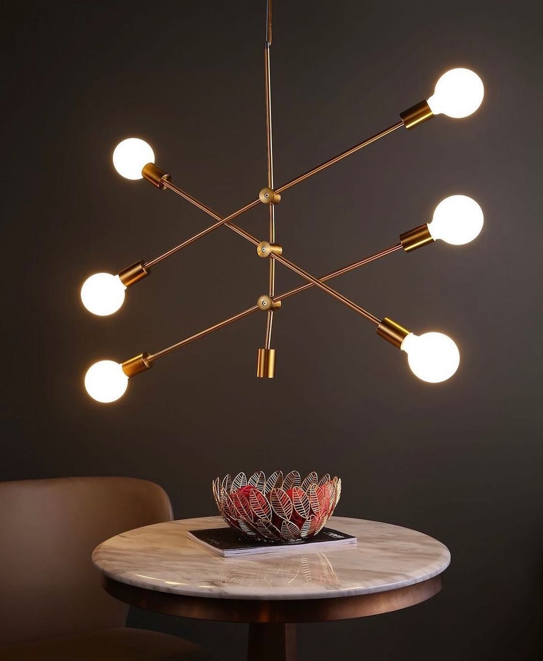 Industrial Branching Chandelier Light Fixture