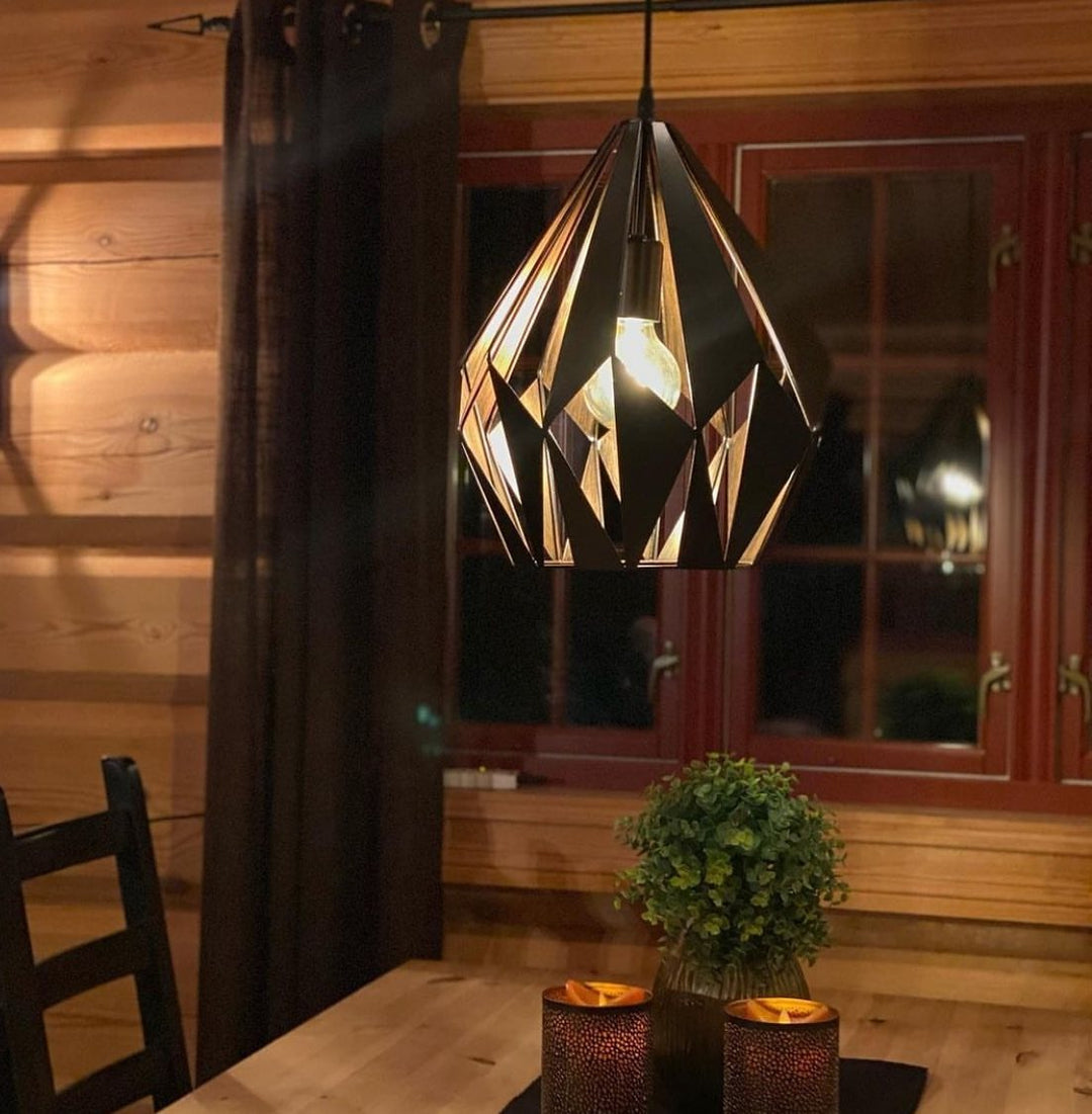 Rustic Geometric Pendant Light