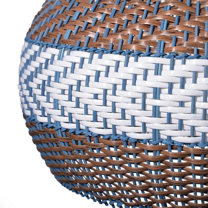 Dual Tone Rattan Pendant Light