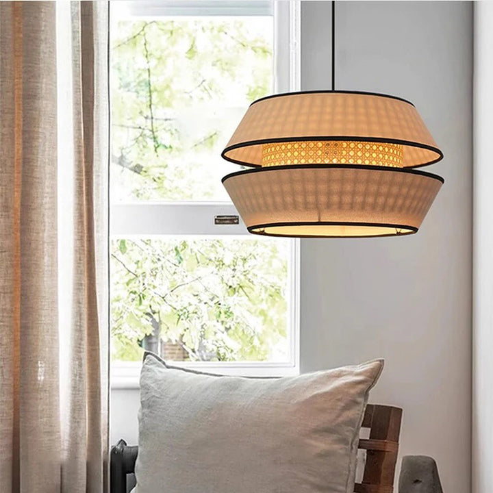 Modern Layered Pendant Light with Warm Glow