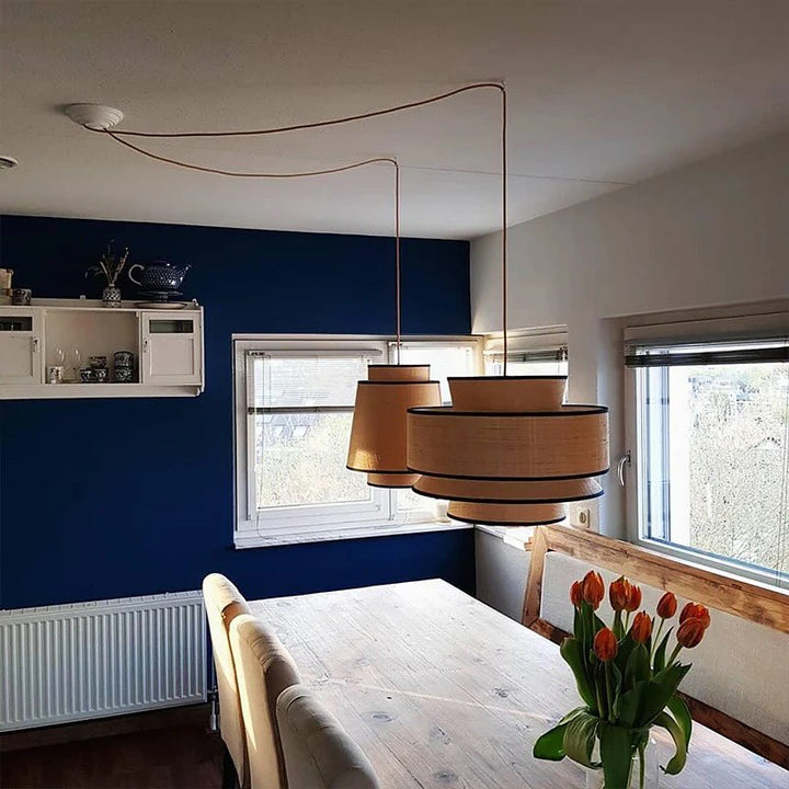 Modern Layered Pendant Light with Warm Glow