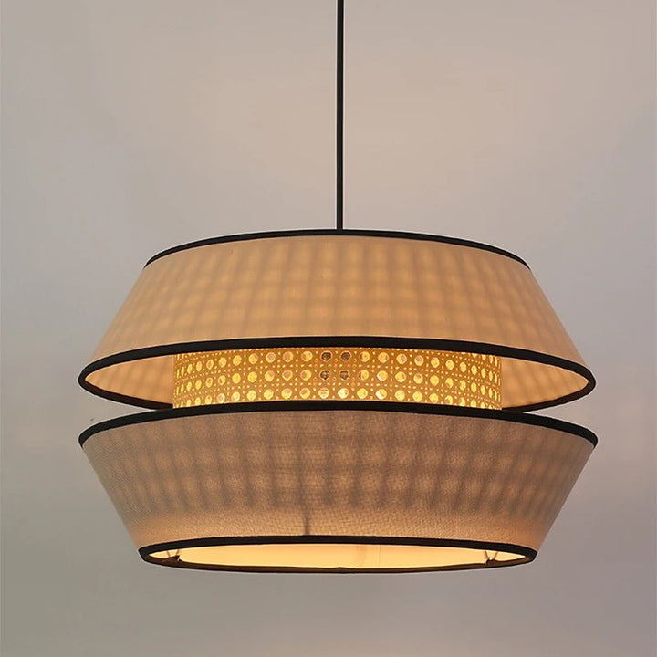Modern Layered Pendant Light with Warm Glow