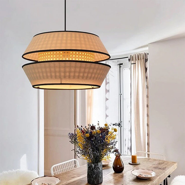Modern Layered Pendant Light with Warm Glow