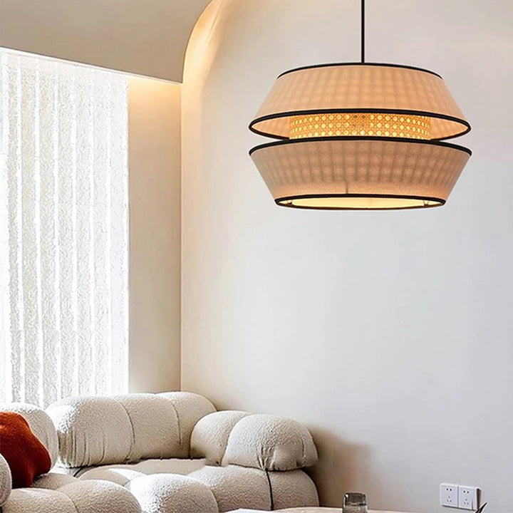 Modern Layered Pendant Light with Warm Glow
