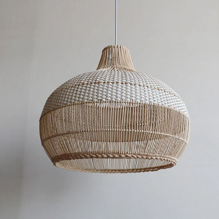 Boho Woven Bamboo Rattan Pendant Light