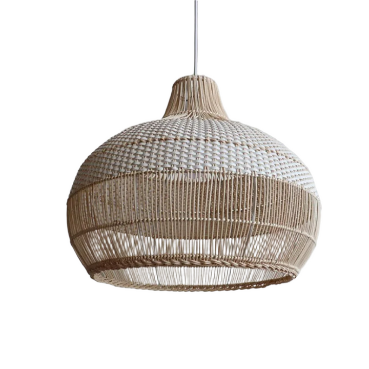 Boho Woven Bamboo Rattan Pendant Light