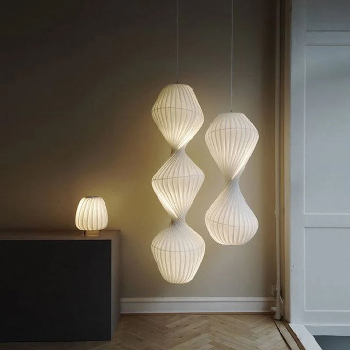 Modern TWIST Sculptural Pendant & floor Light