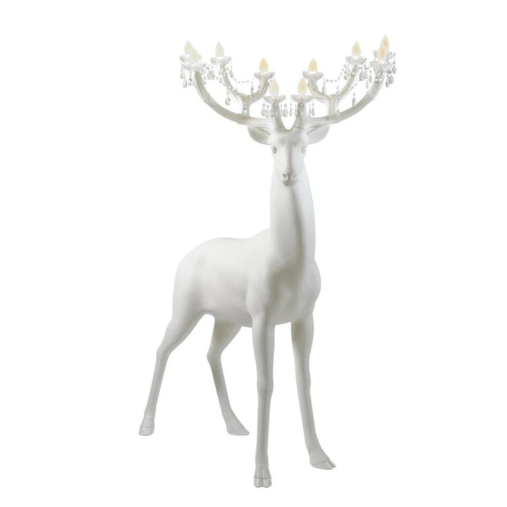 Black Stag Sculpture STATUE with Crystal Antlers head