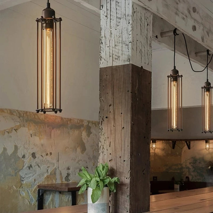 Industrial Tubular Edison Pendant Light