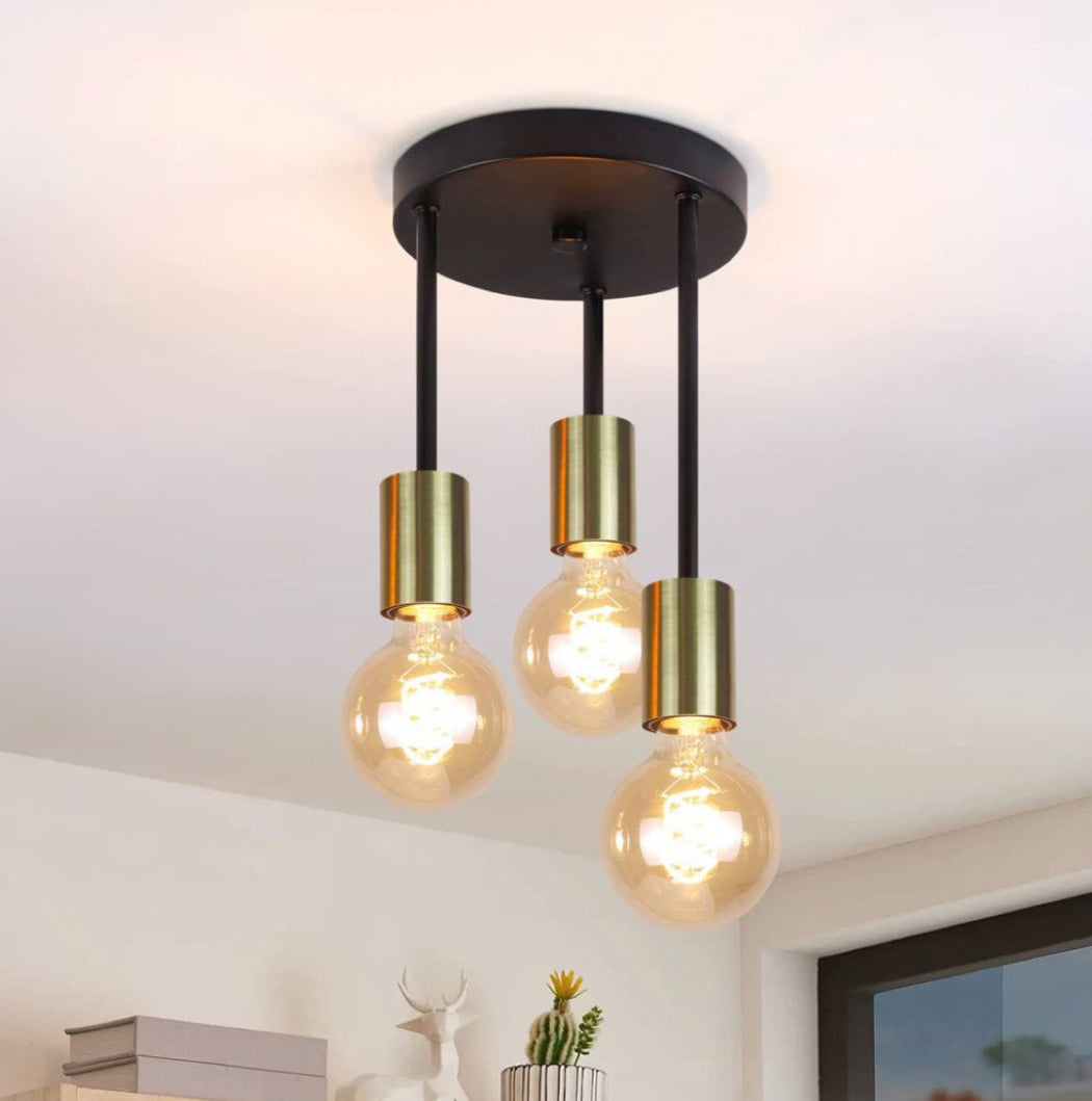 Modern Black and Gold Ceiling Light