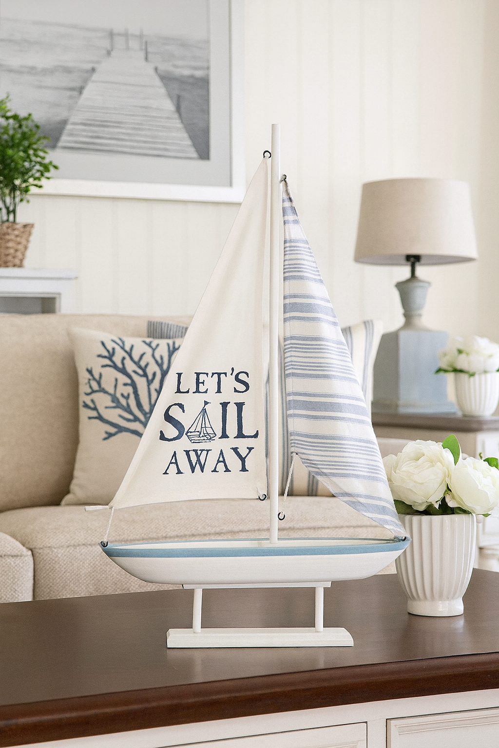 Let's Sail Away Decor Boat