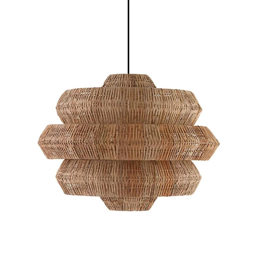 Rustic Woven Rattan Pendant LightBring warmth and natural charm to you ...