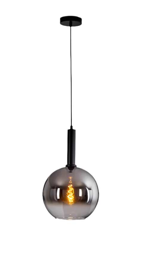 Modern Smoked Glass Pendant Light