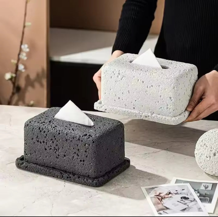 Lava Rock-Style Tissue Box Holder