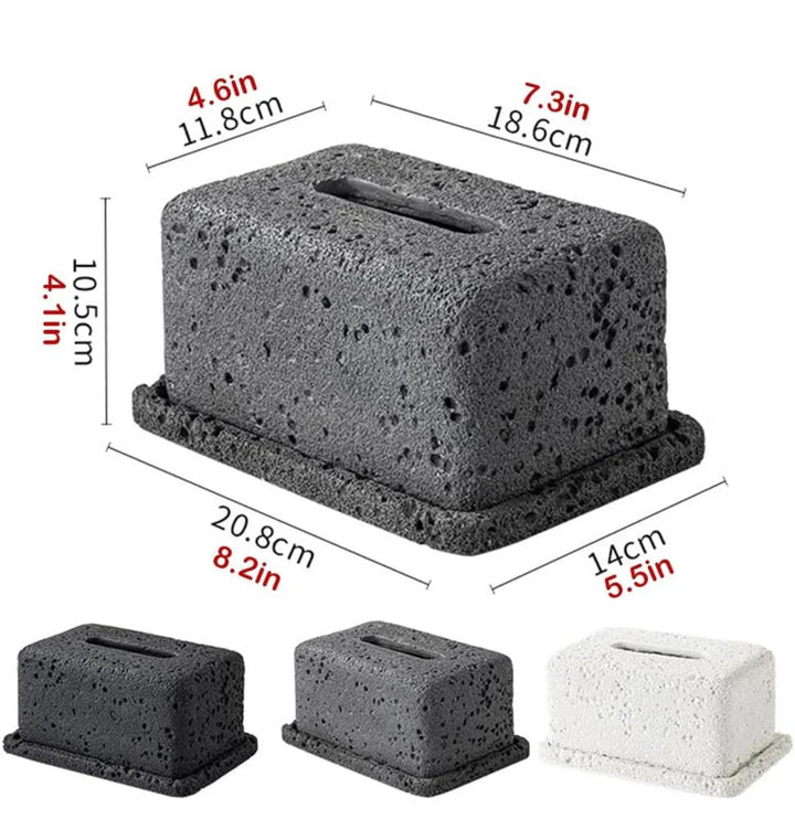 Lava Rock-Style Tissue Box Holder