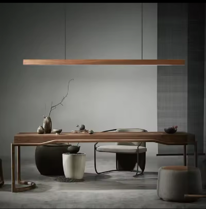 Modern Wooden Linear Pendant Light