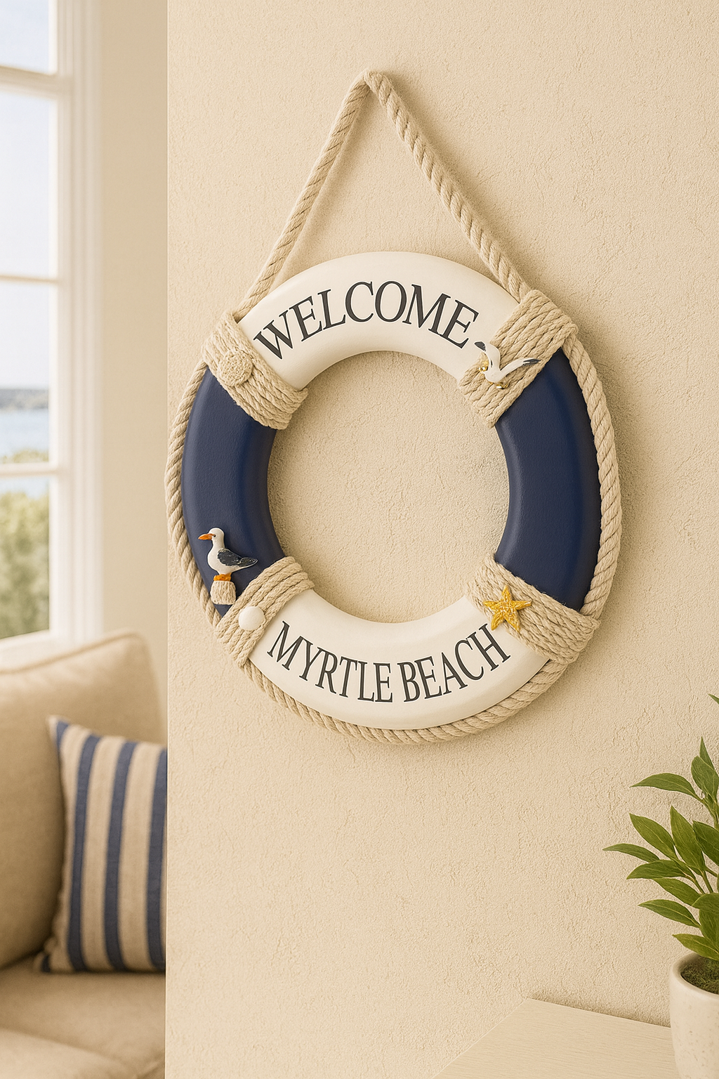 Welcome Myrtle Beach Lifebuoy Decor