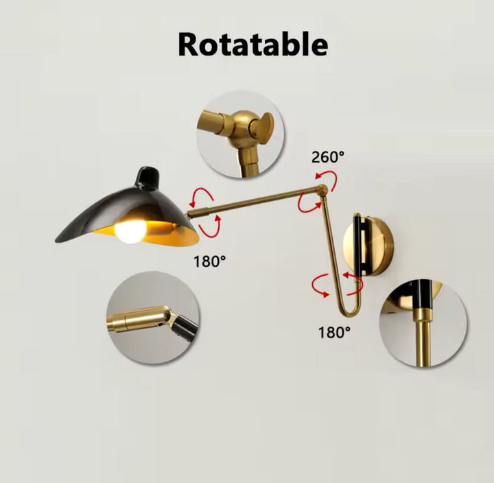 Modern Adjustable Bedside Wall Lamp