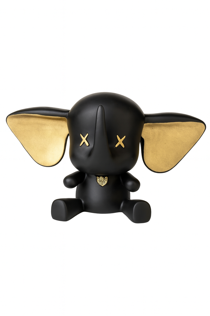 Black & Gold Elephant Figurine
