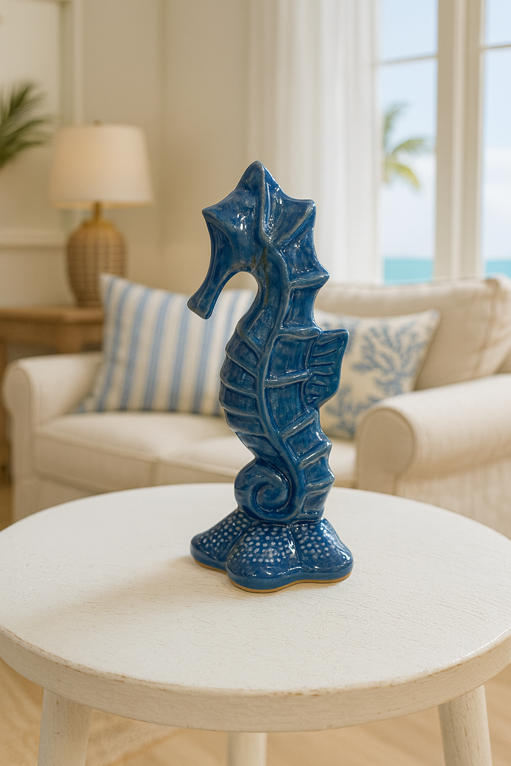 Ceramic Seahorse Figurine