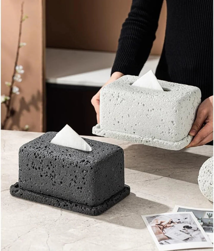 Lava Rock-Style Tissue Box Holder